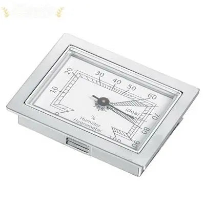 Small Analog Hygrometer For Cigar Humidors – Metal Dial Humidity Gauge For Boxes & Instruments