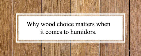 Why wood choice matters when it comes to humidors.