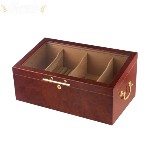 4 Bin Countertop Cigar Humidor Display Humidor Enthusiast