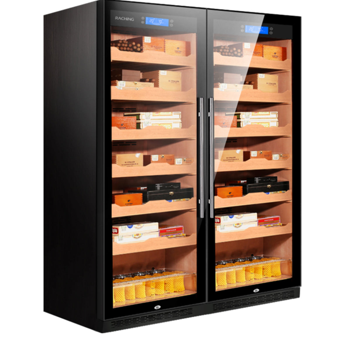 CS600 Raching Double Door (Two Sided) Electric Cigar Humidor Cabinet