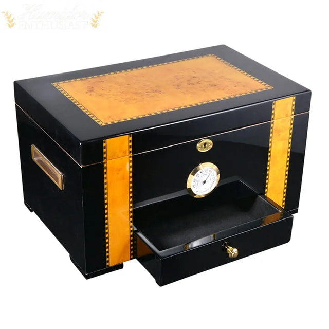 Antigua Desktop Cigar Humidor Elegant Bar