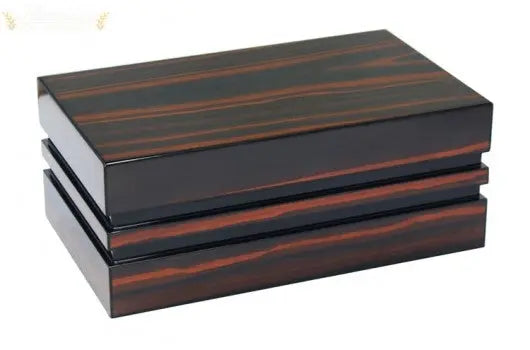 Bastionbloc Contemporary Lacquer Ebony Desktop Cigar Humidor With Block Style Body Humidor Enthusiast