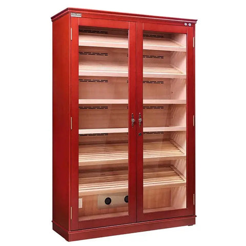 CIGAR HUMIDOR DOUBLE DOOR BLACK