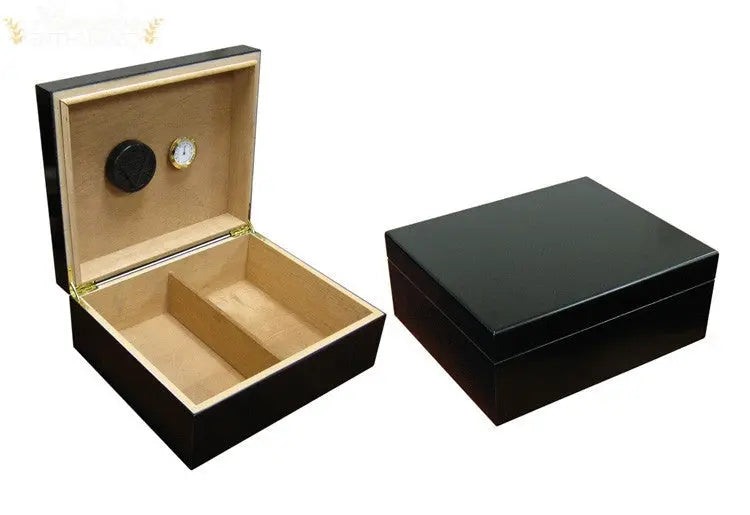 The Chalet Desktop Cigar Humidor w/ Humidifier & Hygrometer - Humidor Enthusiast