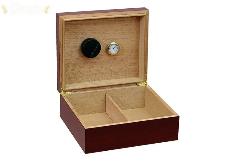 The Chalet Desktop Cigar Humidor w/ Humidifier & Hygrometer - Humidor Enthusiast