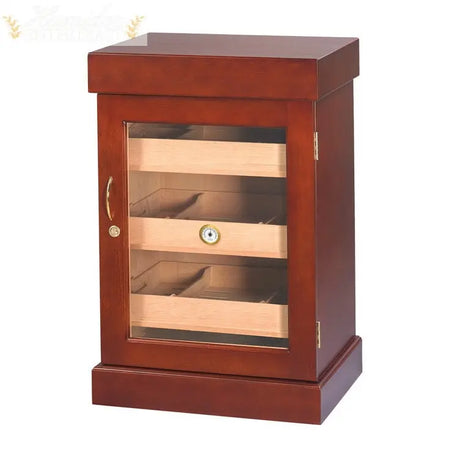 Humidor Mahogany Finish Mini Cigar Tower HUM-1200M - Humidor Enthusiast