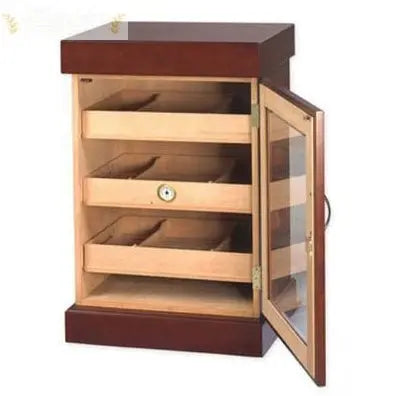 Humidor Mahogany Finish Mini Cigar Tower HUM-1200M - Humidor Enthusiast