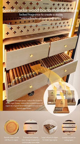 MON5800A Premium Electronic Cigar Humidor Cabinet | 2500 Cigars