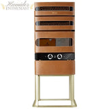 L3 250 Ct Cigar Humidor, Temperature and Humidity Control with Classic Leather and Spanish Cedar Drawers Humidor Enthusiast