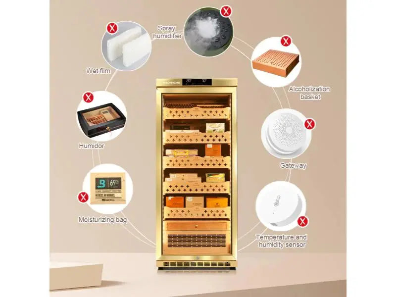 MON1800A Raching Precision Climate Controlled Cigar Humidor Cabinet | 900 Cigars Raching