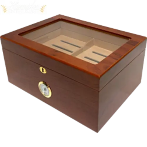 Milano Elegant Glasstop Desktop Cigar Humidor Humidor Supreme