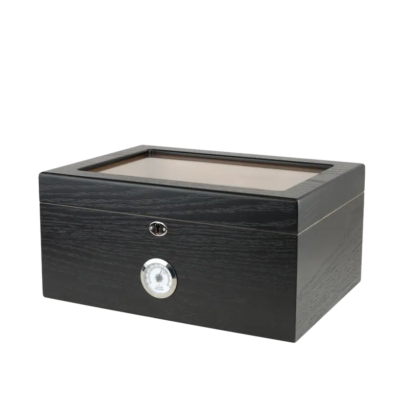 Milano Elegant Glasstop Desktop Cigar Humidor Humidor Supreme