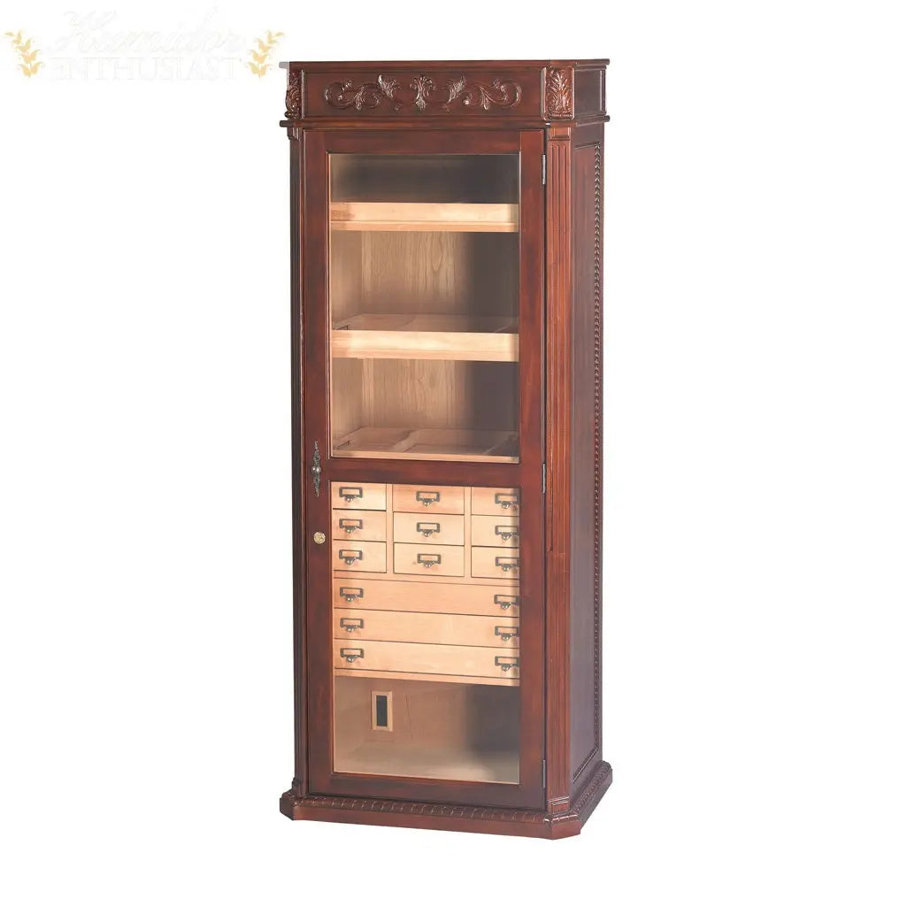 Quality Importers Olde English Display Cigar Tower Humidor HUM-2000ENG ...