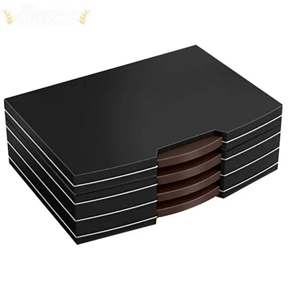 The Carlton Black Desktop Cigar Humidor w/ Silver Hardware - Humidor Enthusiast