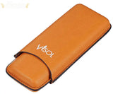 Visol Dakota Black/Tan 60 Ring Gauge Cigar Case - Humidor Enthusiast