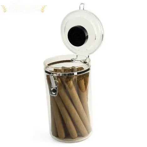 The Acrylic Jar Cigar Humidor with Humidifier - Humidor Enthusiast