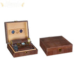 The Alligator Leather Desktop Cigar Humidor Gift Set - Humidor Enthusiast