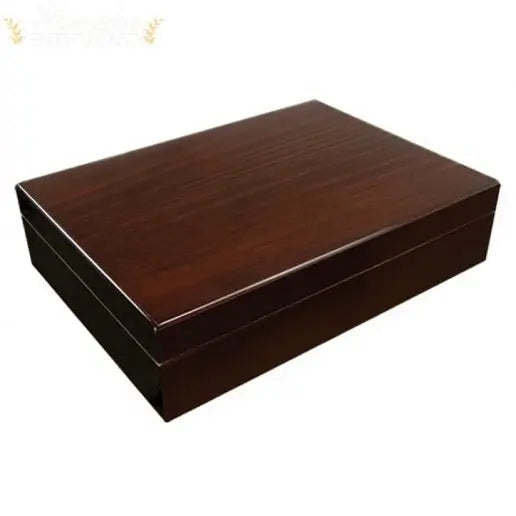 The Bellevue Dark Walnut Lacquer Desktop Cigar Humidor - Humidor Enthusiast