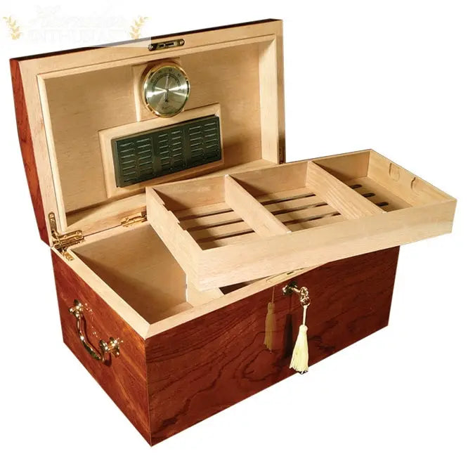 The Broadway Gloss Lacquer Desktop Cigar Humidor - Humidor Enthusiast