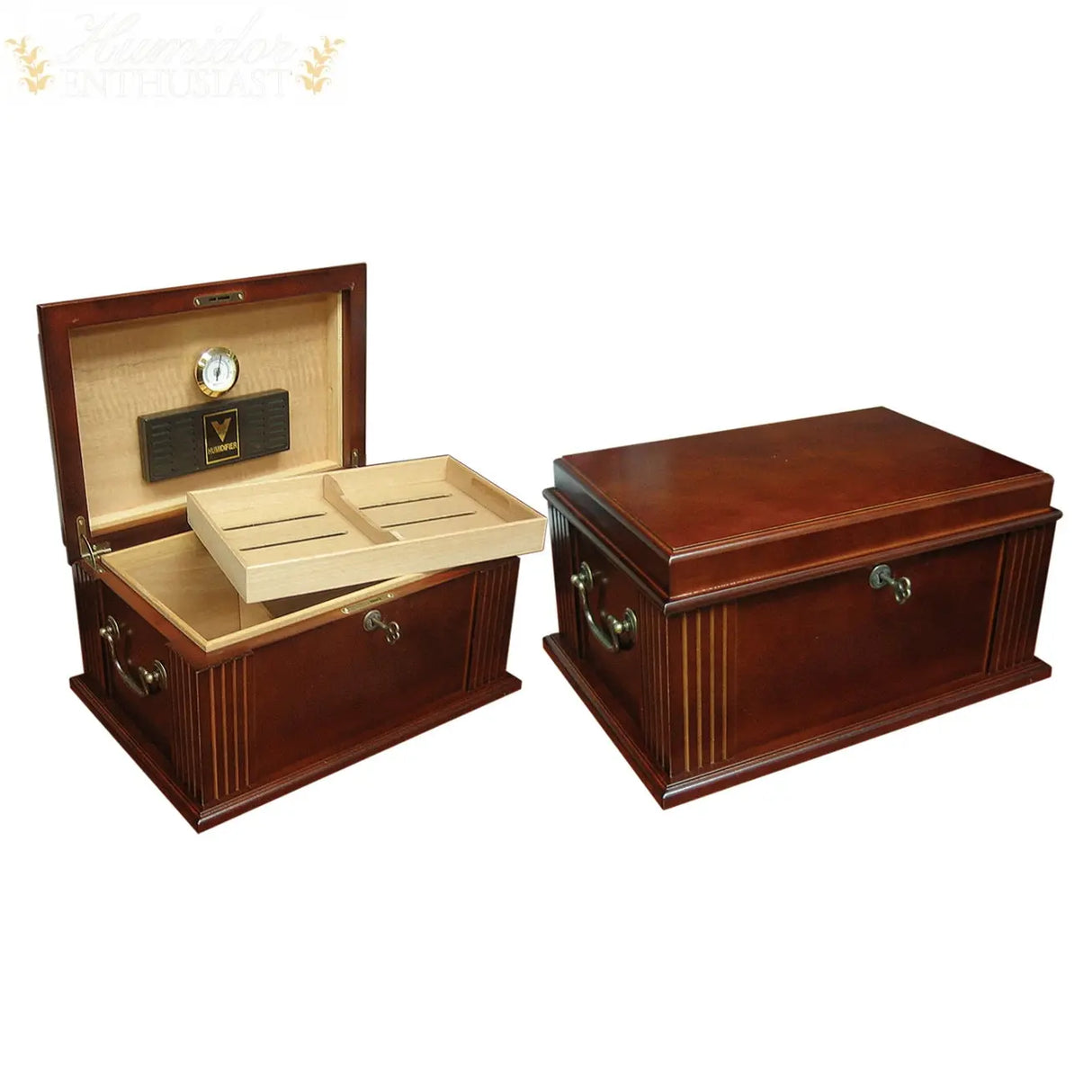 The Caesar Antique Desktop Cigar Humidor - Humidor Enthusiast