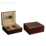 The Chardonnay Dark Authentic Walnut Desktop Cigar Humidor - Humidor Enthusiast