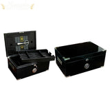 The Dakota Black Desktop Cigar Humidor with Scissors - Humidor Enthusiast