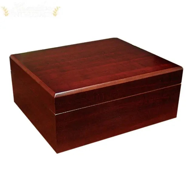 The Diplomat Cherry Desktop Cigar Humidor Gift Set with Cutter and Travel Case - Humidor Enthusiast