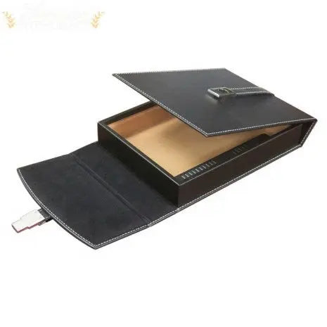 The Florence Black Leather Travel Cigar Humidor - Humidor Enthusiast