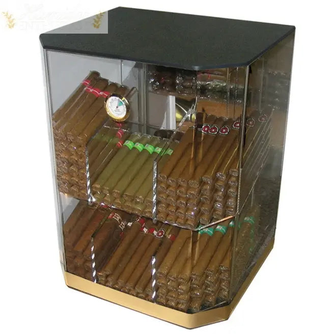 The Franklin Acrylic Display Cigar Humidor 6 Bins - Humidor Enthusiast