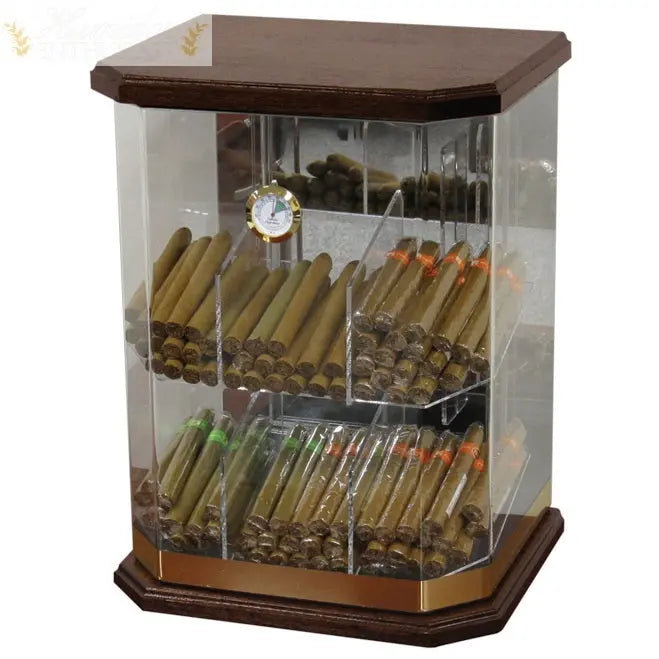 The Franklin Wood Acrylic Display Cigar  Humidor - Humidor Enthusiast