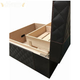 The Hampton Desktop Cigar Humidor With Diamond Pattern - Humidor Enthusiast