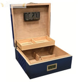 The Hampton Desktop Cigar Humidor With Diamond Pattern - Humidor Enthusiast