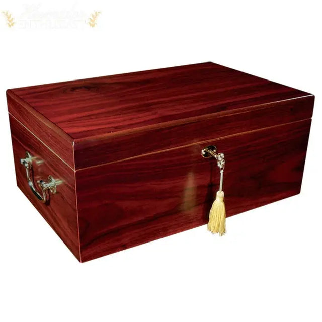 The Monte Carlo Cherry Desktop Cigar Humidor - Humidor Enthusiast