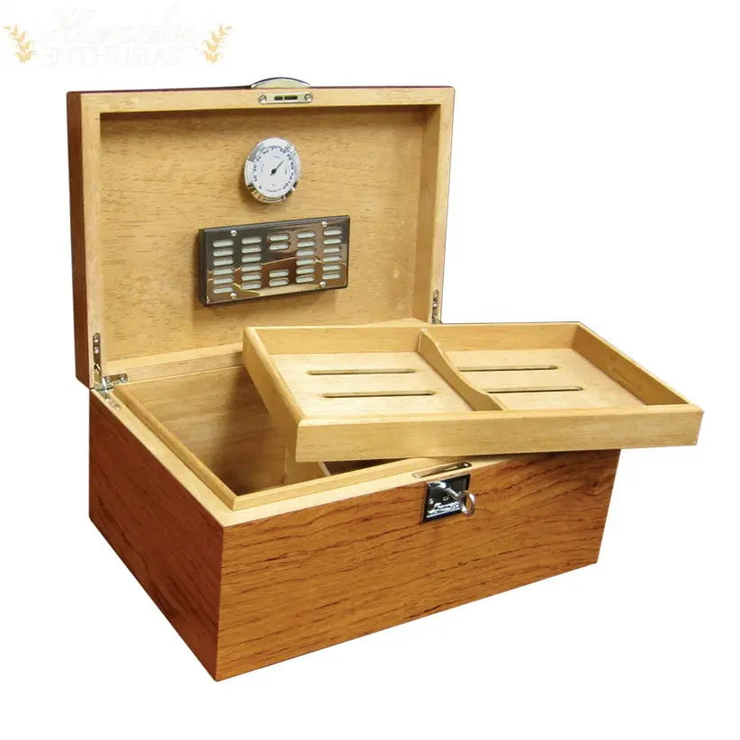 The Princeton Ebony or Bubinga Desktop Cigar Humidor - Humidor Enthusiast