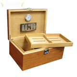 The Princeton Ebony or Bubinga Desktop Cigar Humidor - Humidor Enthusiast