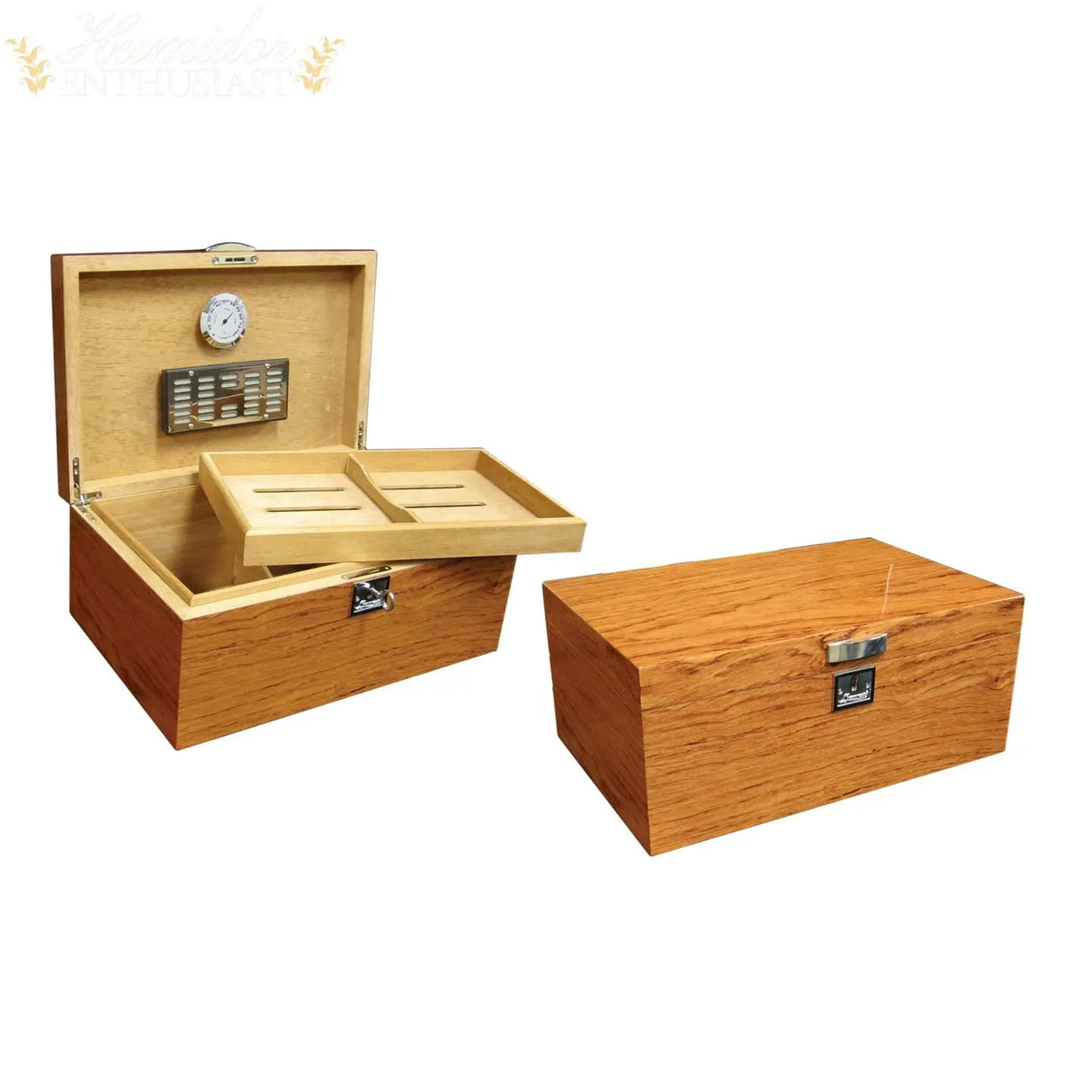 The Princeton Ebony or Bubinga Desktop Cigar Humidor - Humidor Enthusiast