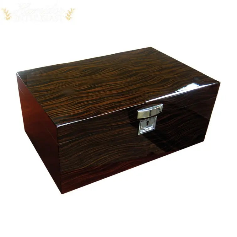 The Princeton Ebony or Bubinga Desktop Cigar Humidor - Humidor Enthusiast