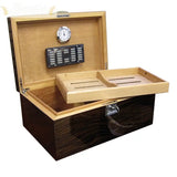 The Princeton Ebony or Bubinga Desktop Cigar Humidor - Humidor Enthusiast