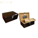 The Princeton Ebony or Bubinga Desktop Cigar Humidor - Humidor Enthusiast