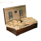 The Salvador Desktop Cigar Humidor in Brazilian Rosewood - Humidor Enthusiast