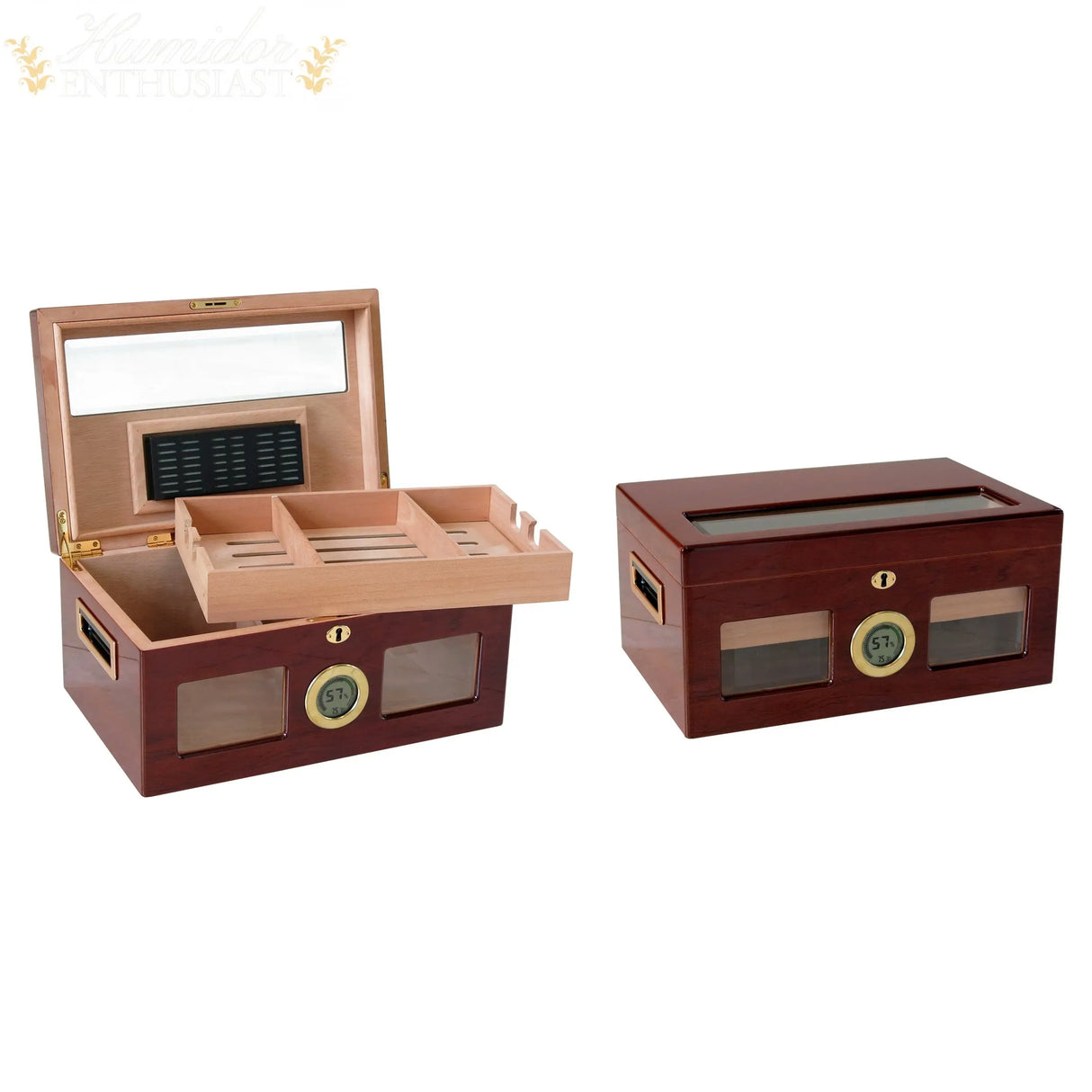 The Valencia Digital Desktop Cigar Humidor - Humidor Enthusiast