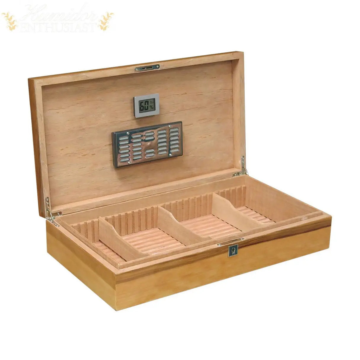 The Winchester Apple Wood Finish Desktop Cigar Humidor - Humidor Enthusiast