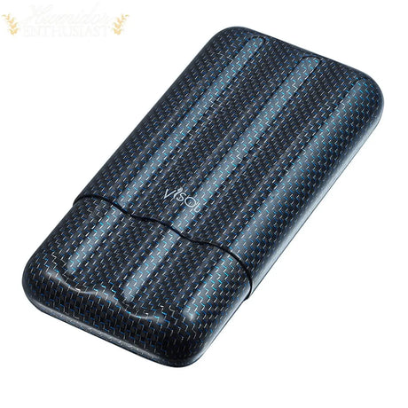 Visol 3 Finger Kevlar & Carbon Fiber Crushproof Cigar Case - Humidor Enthusiast