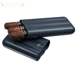 Visol 3 Finger Kevlar & Carbon Fiber Crushproof Cigar Case - Humidor Enthusiast