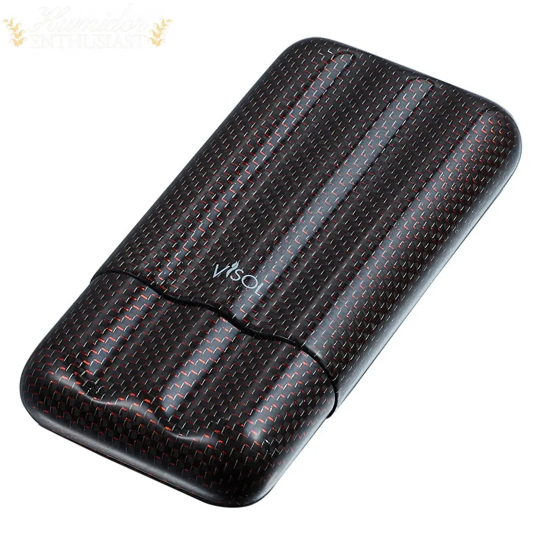 Visol 3 Finger Kevlar & Carbon Fiber Crushproof Cigar Case - Humidor Enthusiast