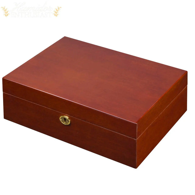 Visol Cherry Lacquered Finish Desktop Cigar Humidor - Humidor Enthusiast