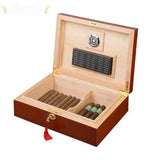 Visol Cherry Lacquered Finish Desktop Cigar Humidor - Humidor Enthusiast