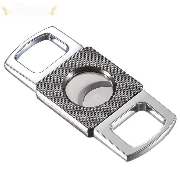 Visol Cortez Grid Design Double Guillotine Chrome Cigar Cutter - Humidor Enthusiast