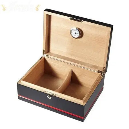 Visol Hydra Black and Red Desktop Cigar Humidor - Humidor Enthusiast