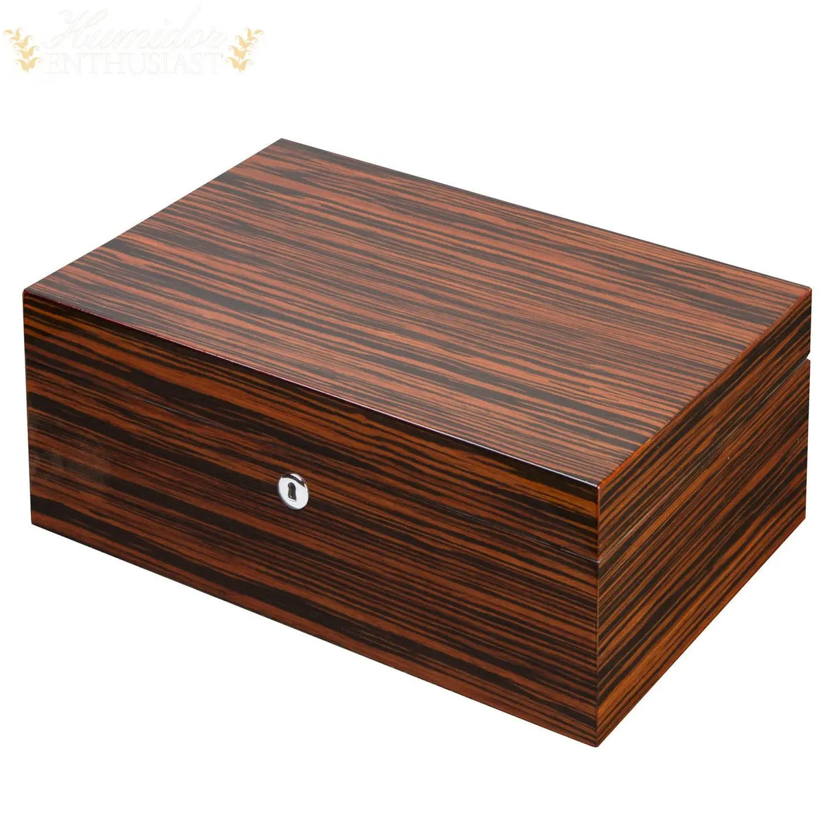 Visol Richardson Desktop Cigar Humidor in Ebony Exotic Wood Finish - Humidor Enthusiast